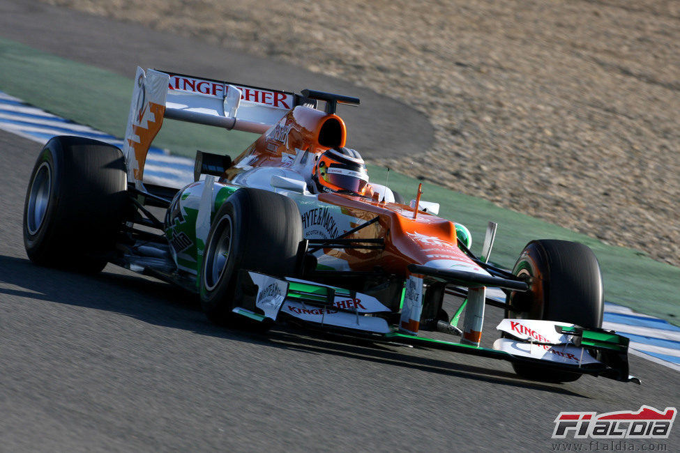 Hülkenberg rueda con el Force India en Jerez