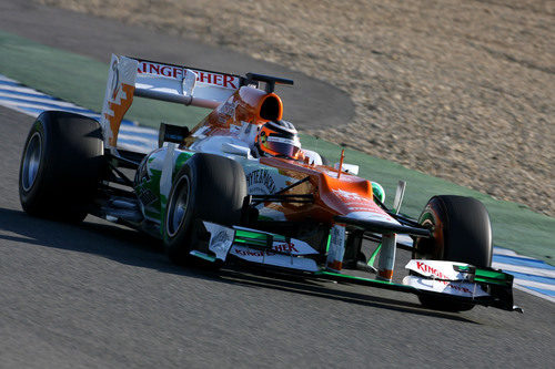 Hülkenberg rueda con el Force India en Jerez