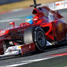 El Ferrari F2012 en los test de Barcelona