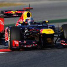 Sebastian Vettel en los test de Barcelona