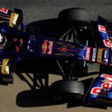 Vista superior del Toro Rosso de Ricciardo