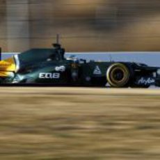 Heikki Kovalainen en los test de Barcelona