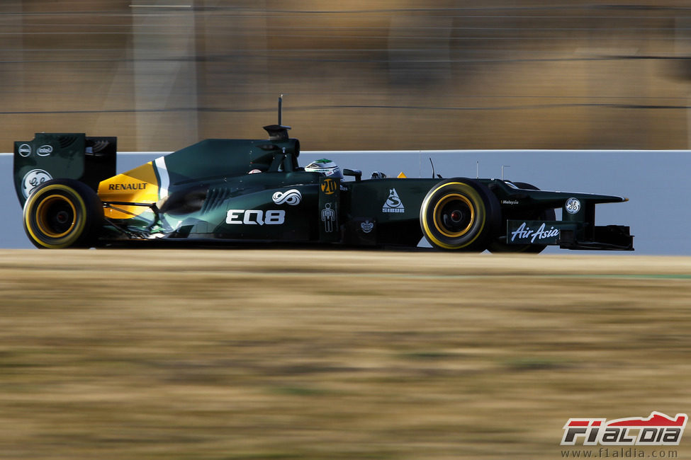 Heikki Kovalainen en los test de Barcelona