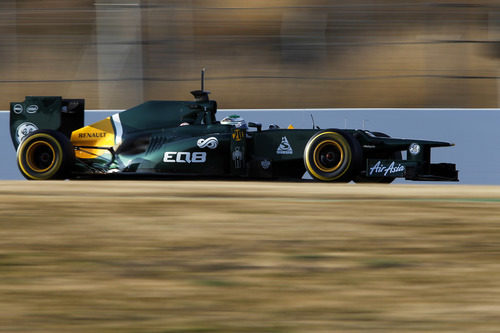 Heikki Kovalainen en los test de Barcelona