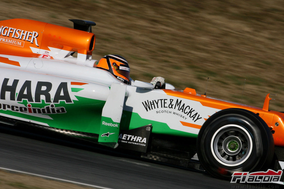 Hülkenberg en pista con el VJM05