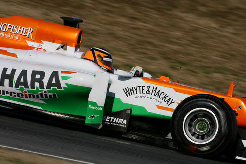 Hülkenberg en pista con el VJM05