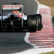 Vista trasera del Force India de Nico Hülkenberg