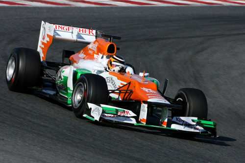 Nico Hülkenberg en los test de Barcelona