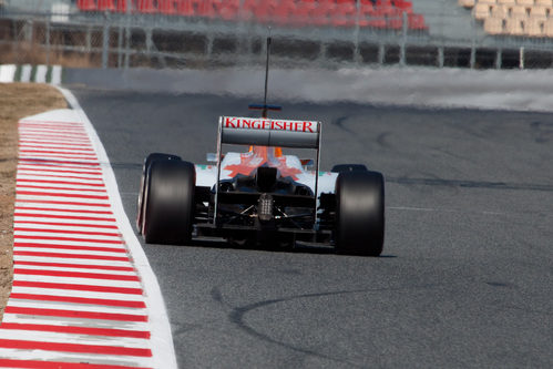 Vista posterior del Force India de Hülkenberg