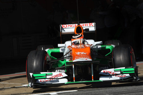 El Force India de Hülkenberg en Montmeló