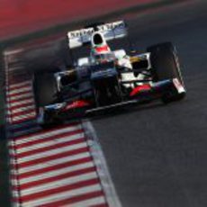 El Sauber C31 de Pérez en Montmeló