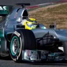 Rosberg con el W03 en los test de Barcelona