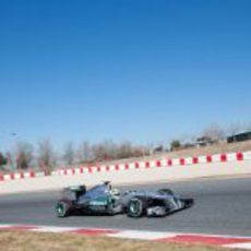 Rosberg en los test con el W03