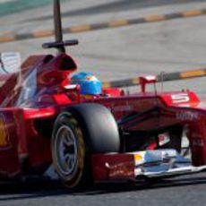 Primer plano del Ferrari F2012 de Alonso