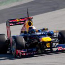 Vettel en los test con el Red Bull RB8