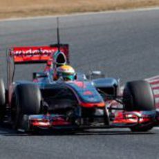 Lewis Hamilton en los test de Barcelona con el McLaren