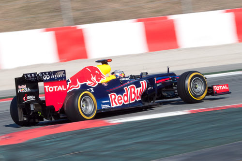 Red Bull RB8 de Vettel en el Circuit de Catalunya
