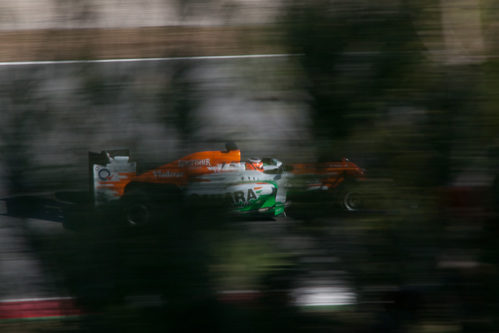 Nico Hülkenberg en la pista de Catalunya