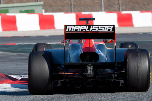 El Marussia de Pic en los test de Barcelona