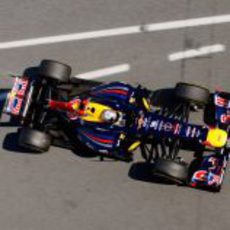 El Red Bull RB8 de Vettel desde arriba en Barcelona