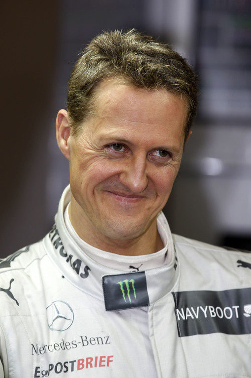 Michael Schumacher sonriente en Barcelona