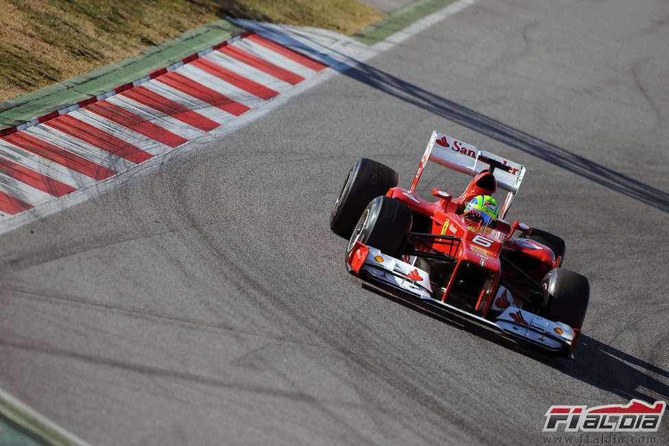 Felipe Massa en los test de Montmeló