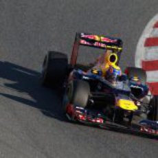 Mark Webber en los test de Barcelona