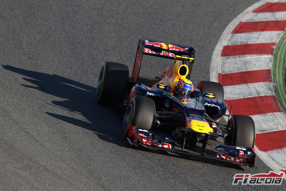 Mark Webber en los test de Barcelona