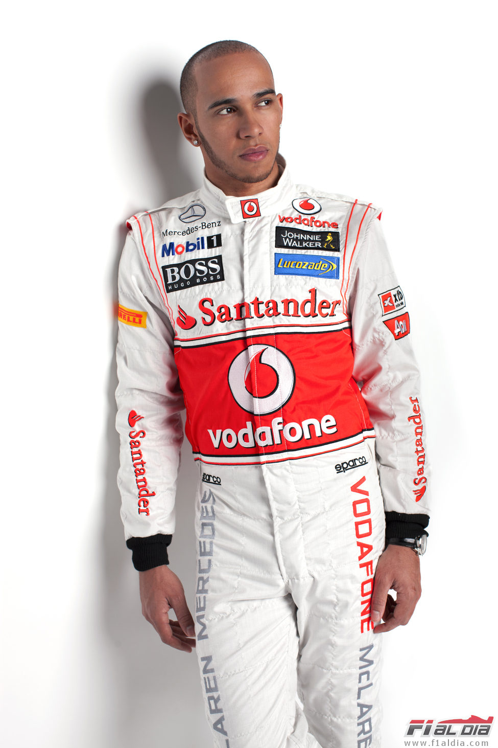Lewis Hamilton con la equipación de McLaren de 2012