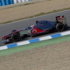 Jenson Button con el McLaren en Jerez