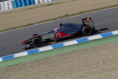 Jenson Button con el McLaren en Jerez