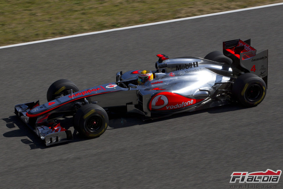 Lewis Hamilton en Jerez con el McLaren
