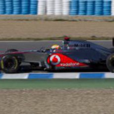 Hamilton rueda en Jerez con el McLaren de 2012