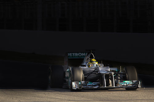 El Mercedes de Nico Rosberg en los test de Barcelona