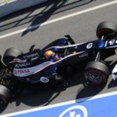 Maldonado sale a pista con el FW34