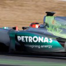 El Mercedes W03 lleno de parafina