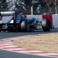 Senna al volante del Williams en los test