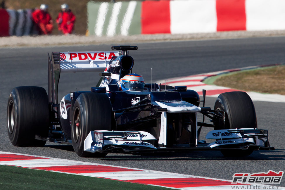 Valtteri Bottas con el Williams en Montmeló