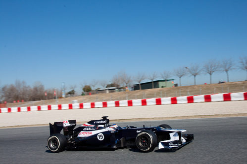 Bottas en los entrenamientos de Barcelona