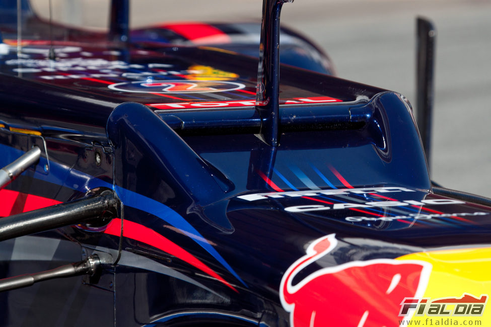 Detalle de la entrada de aire en el morro del RB8