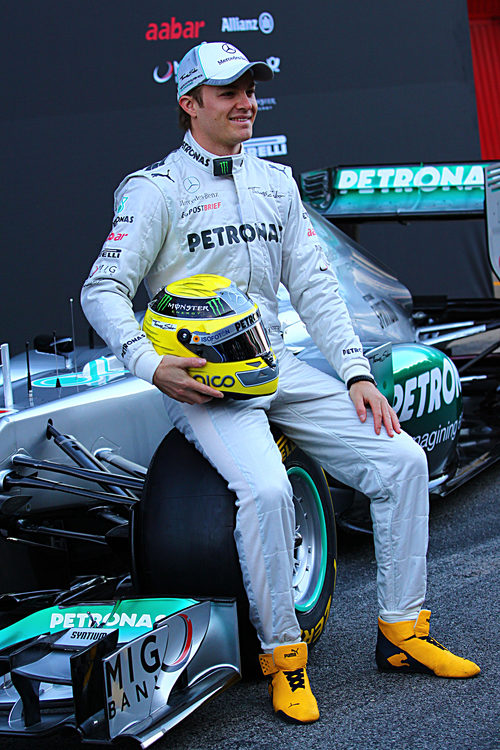 Nico Rosberg en la presentación del nuevo W03