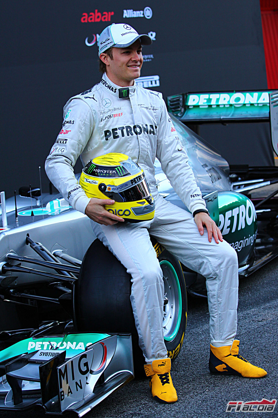 Nico Rosberg en la presentación del nuevo W03
