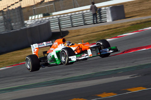 Hülkenberg rueda en Barcelona al volante del VJM05