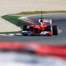 Fernando Alonso en pretemporada con el F2012