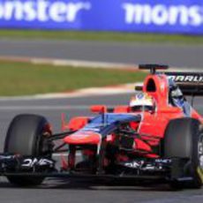 Glock al volante del Marussia MR01 en Silverstone