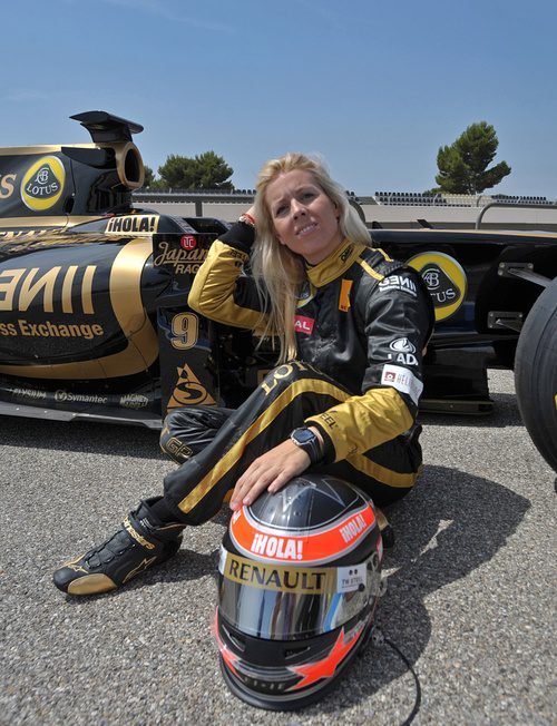 María de Villota con Lotus Renault GP