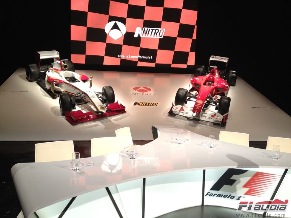 El plató en el que Antena 3 presentó la Fórmula 1
