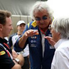 Horner, Briatore y Ecclestone