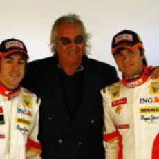 Alonso, Briatore y Piquet