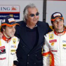 Alonso, Briatore y Piquet